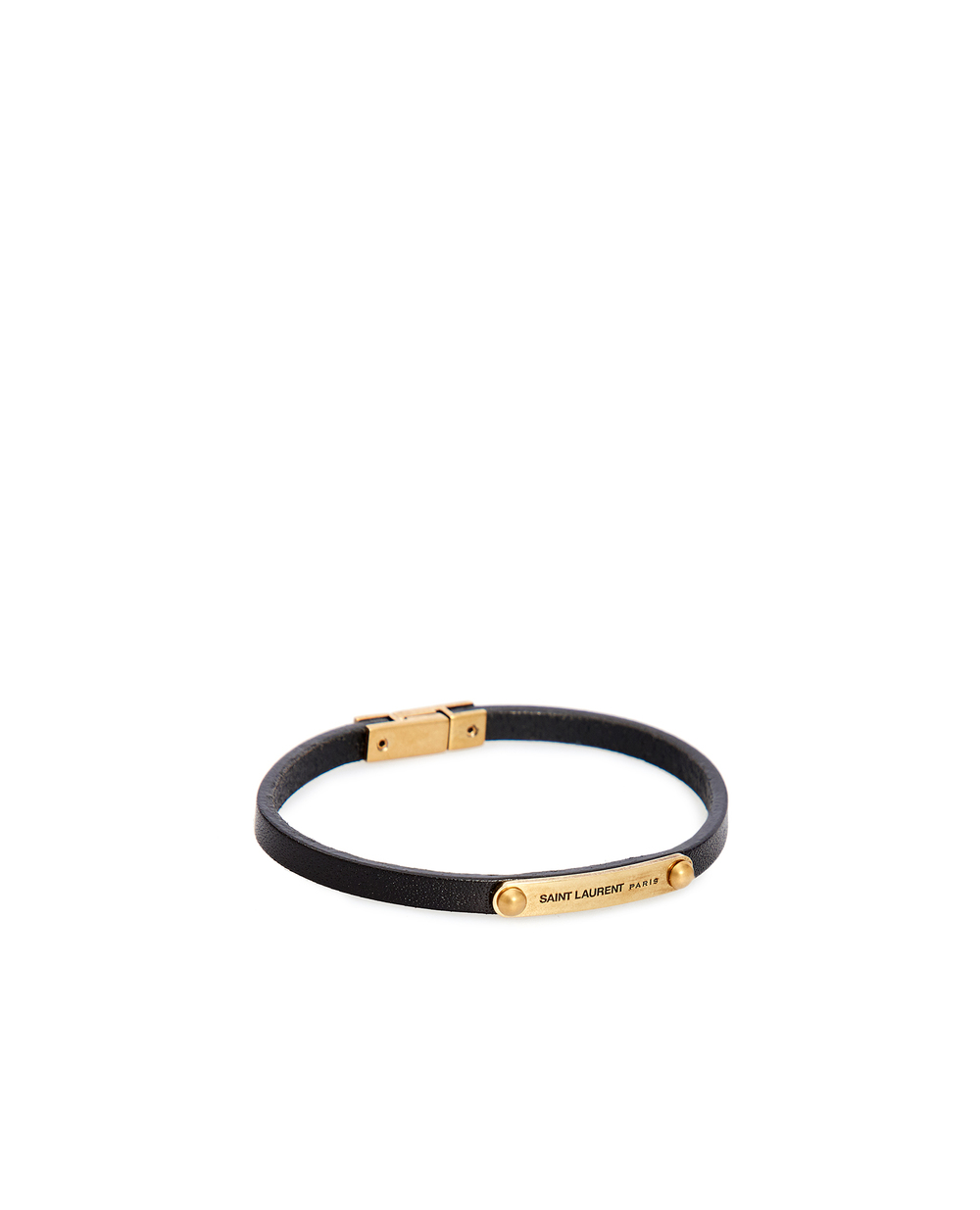 Кожаный браслет Saint Laurent 506148-0IH1W-, черный цвет • Купить в интернет-магазине Kameron