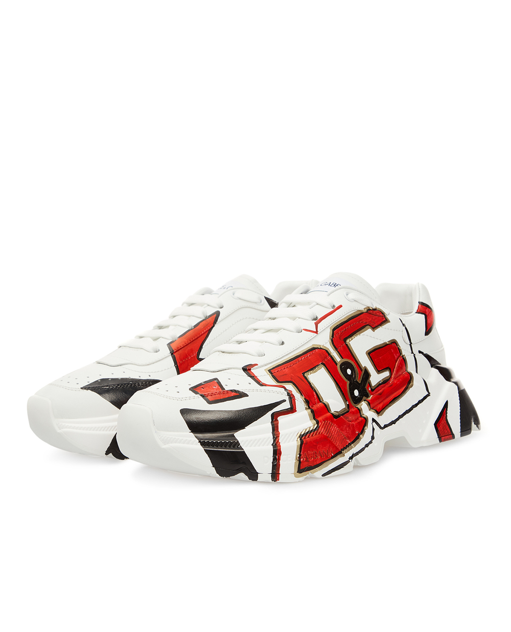 Кожаные кроссовки Dolce&Gabbana CS1791-AO233, белый цвет • Купить в интернет-магазине Kameron