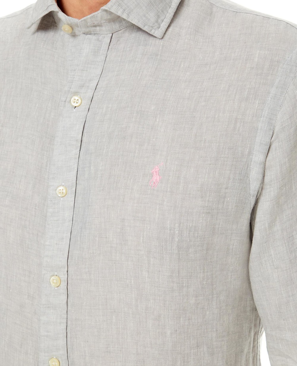 Лляна сорочка Polo Ralph Lauren 710835509003, сірий колір • Купити в інтернет-магазині Kameron