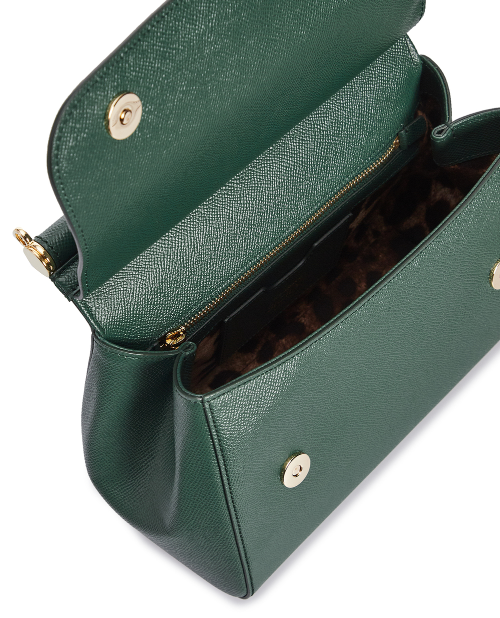 Шкіряна сумка Sicily Large Dolce&Gabbana BB6002-A1001, темно-зелений колір • Купити в інтернет-магазині Kameron