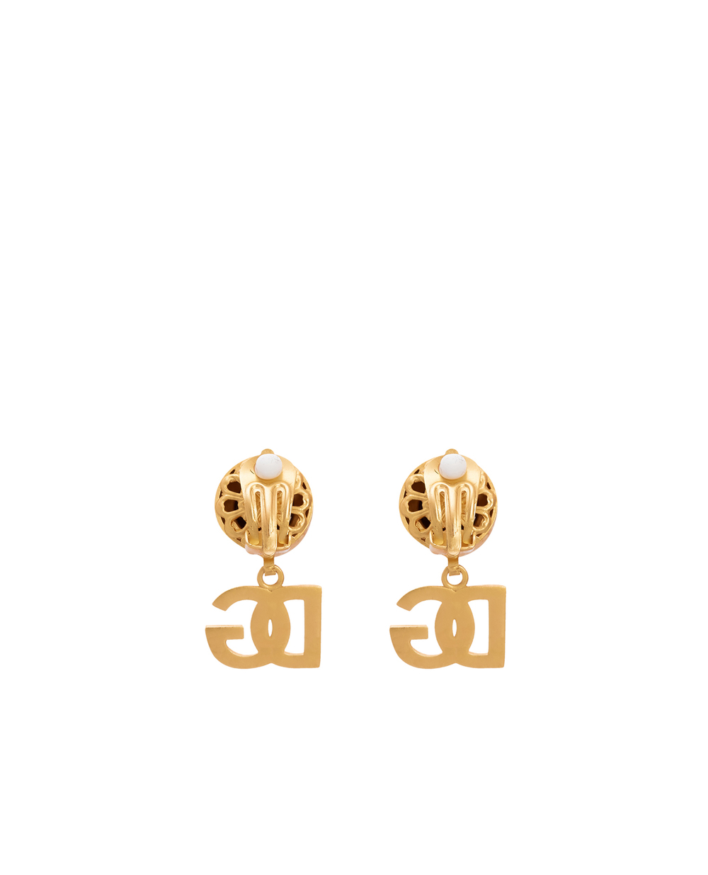 Клипсы Dolce&Gabbana WEO2S1-W1111, золотой цвет • Купить в интернет-магазине Kameron