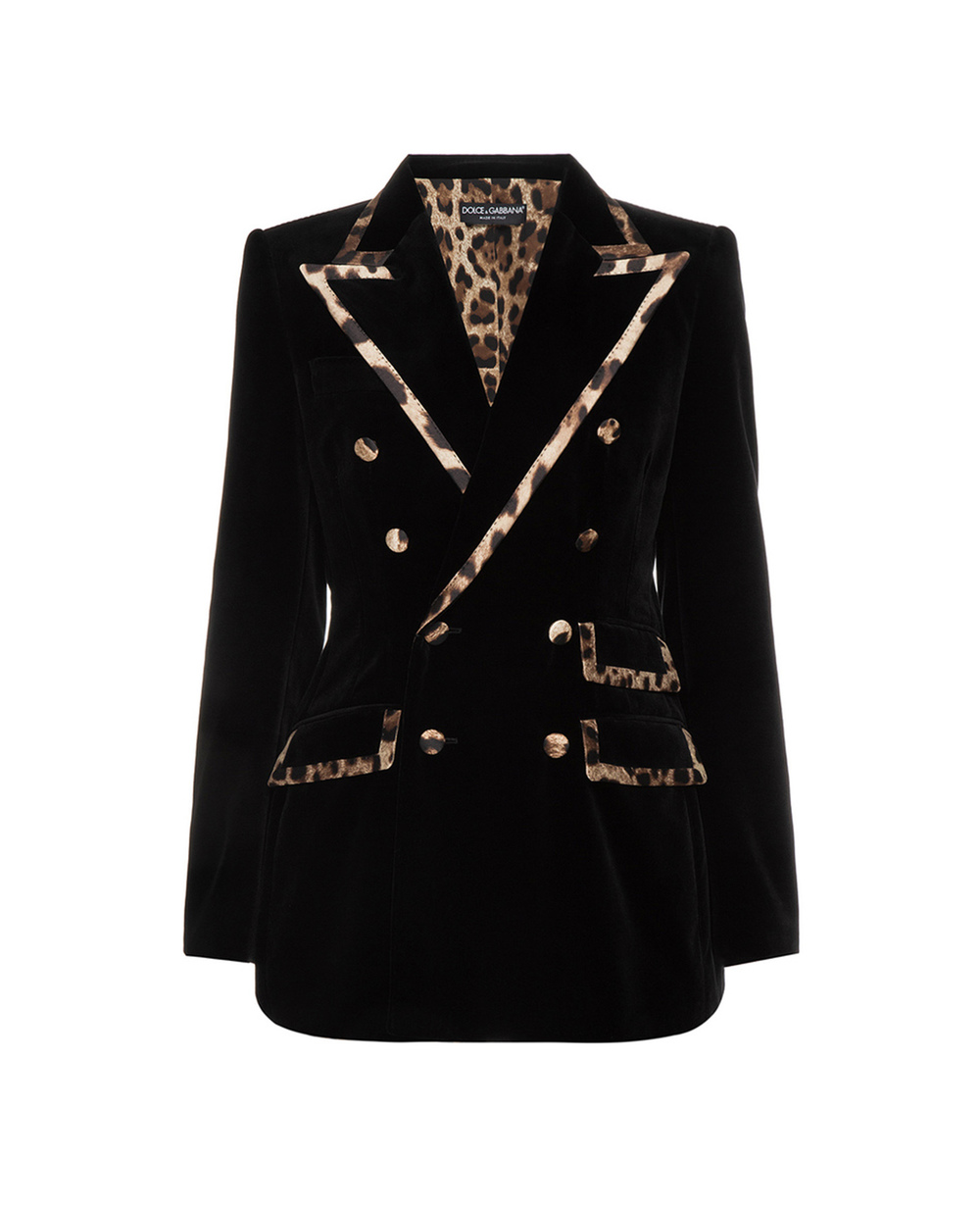 Оксамитовий жакет Dolce&Gabbana F29BTT-FUVAT, чорний колір • Купити в інтернет-магазині Kameron