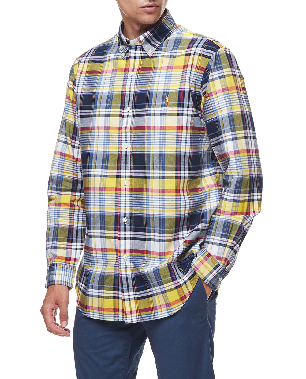 Рубашка Polo Ralph Lauren 710844556004, разноцветный цвет • Купить в интернет-магазине Kameron