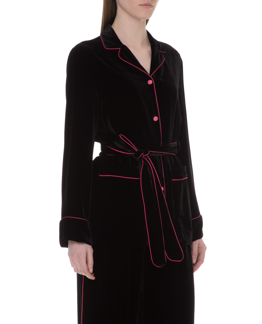 Верх від піжами Dolce&Gabbana F5I89T-FUVKQ, чорний колір • Купити в інтернет-магазині Kameron