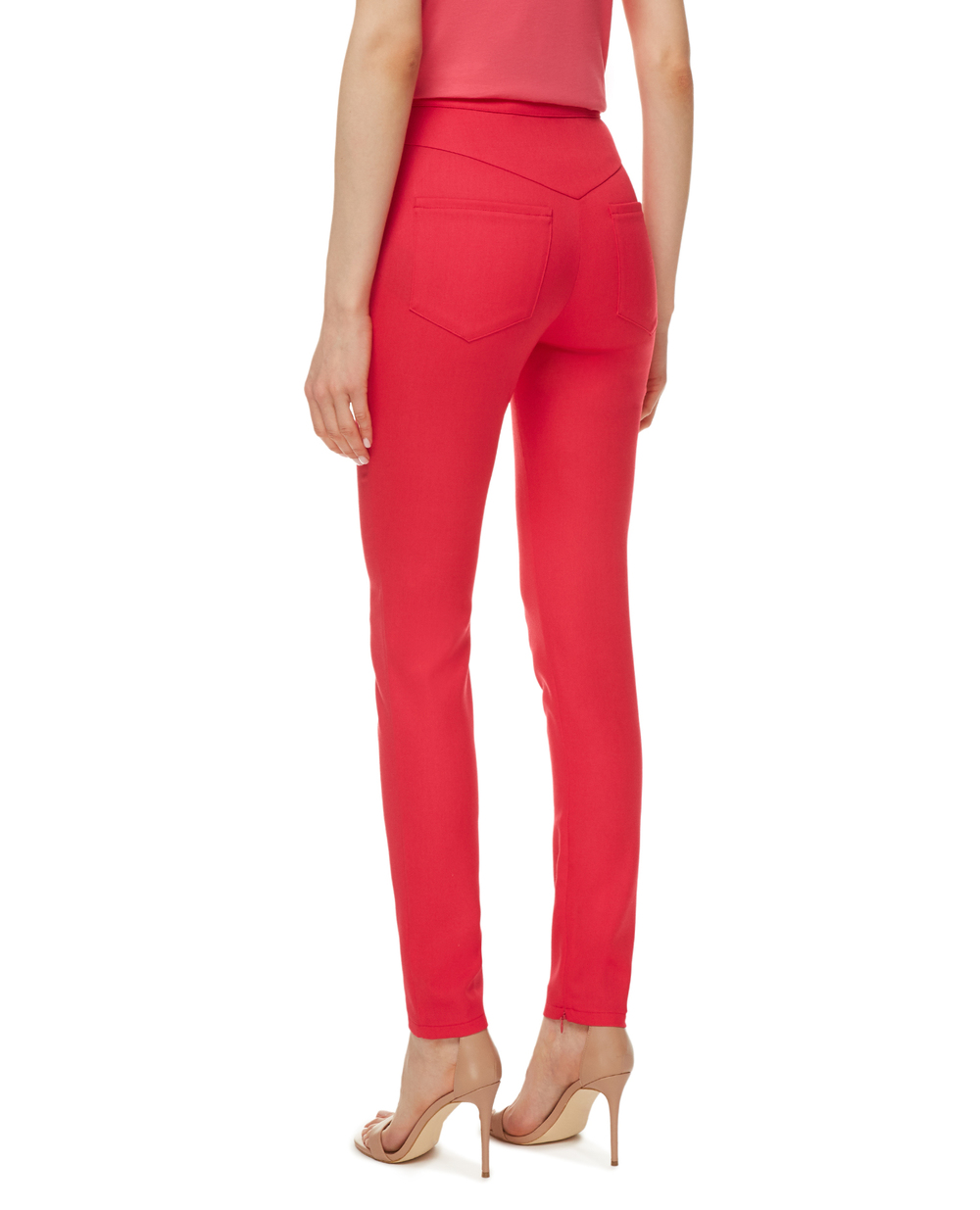 Шерстяные брюки Balmain VF0PD010W097, красный цвет • Купить в интернет-магазине Kameron