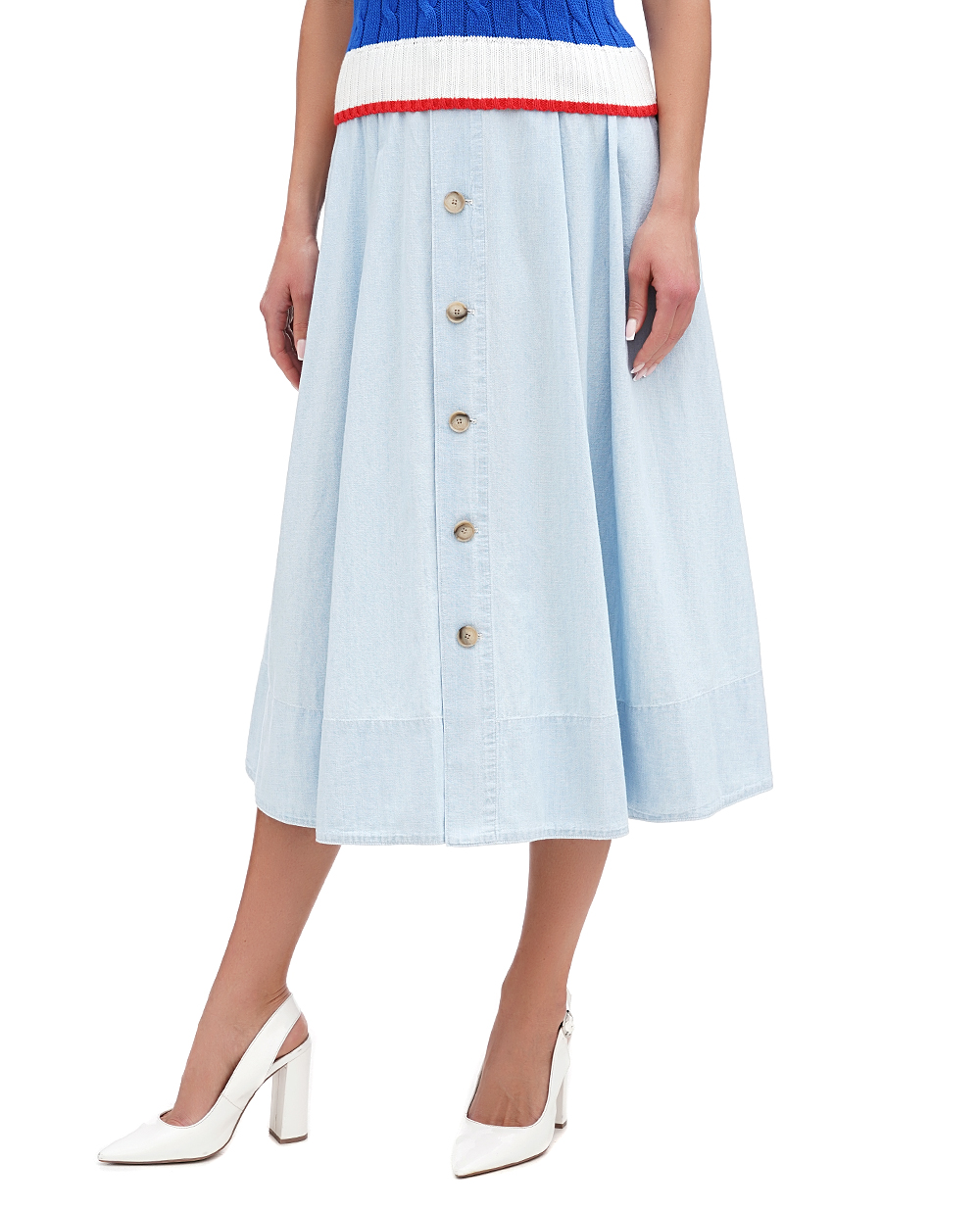 Спідниця Polo Ralph Lauren 211924809001, блакитний колір • Купити в інтернет-магазині Kameron