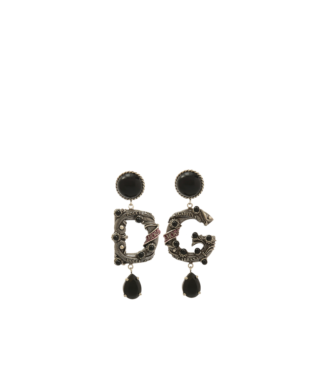 Кліпси Dolce&Gabbana WEM6M9-W1111, чорний колір • Купити в інтернет-магазині Kameron