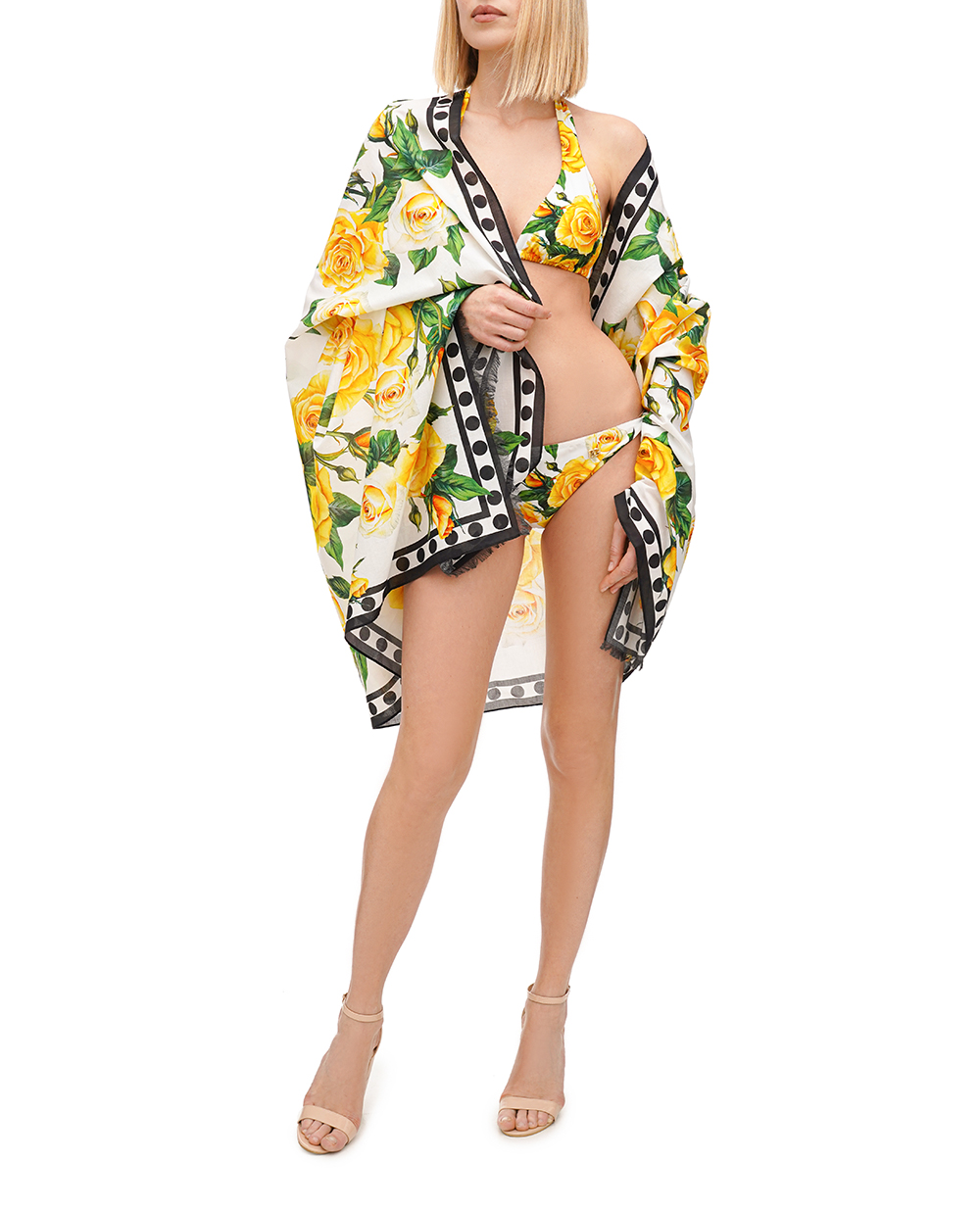 Парео Dolce&Gabbana O4A01J-FI5CV, желтый цвет • Купить в интернет-магазине Kameron