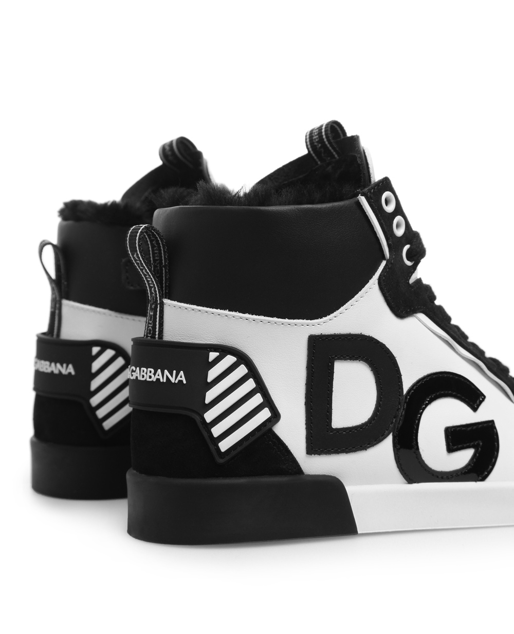 Дитячі шкіряні хайтопи Dolce&Gabbana Kids DA0913-AX839-M, білий колір • Купити в інтернет-магазині Kameron