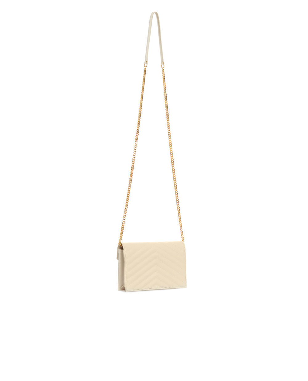 Кожаный клатч Envelope Saint Laurent 393953-BOW01-, белый цвет • Купить в интернет-магазине Kameron