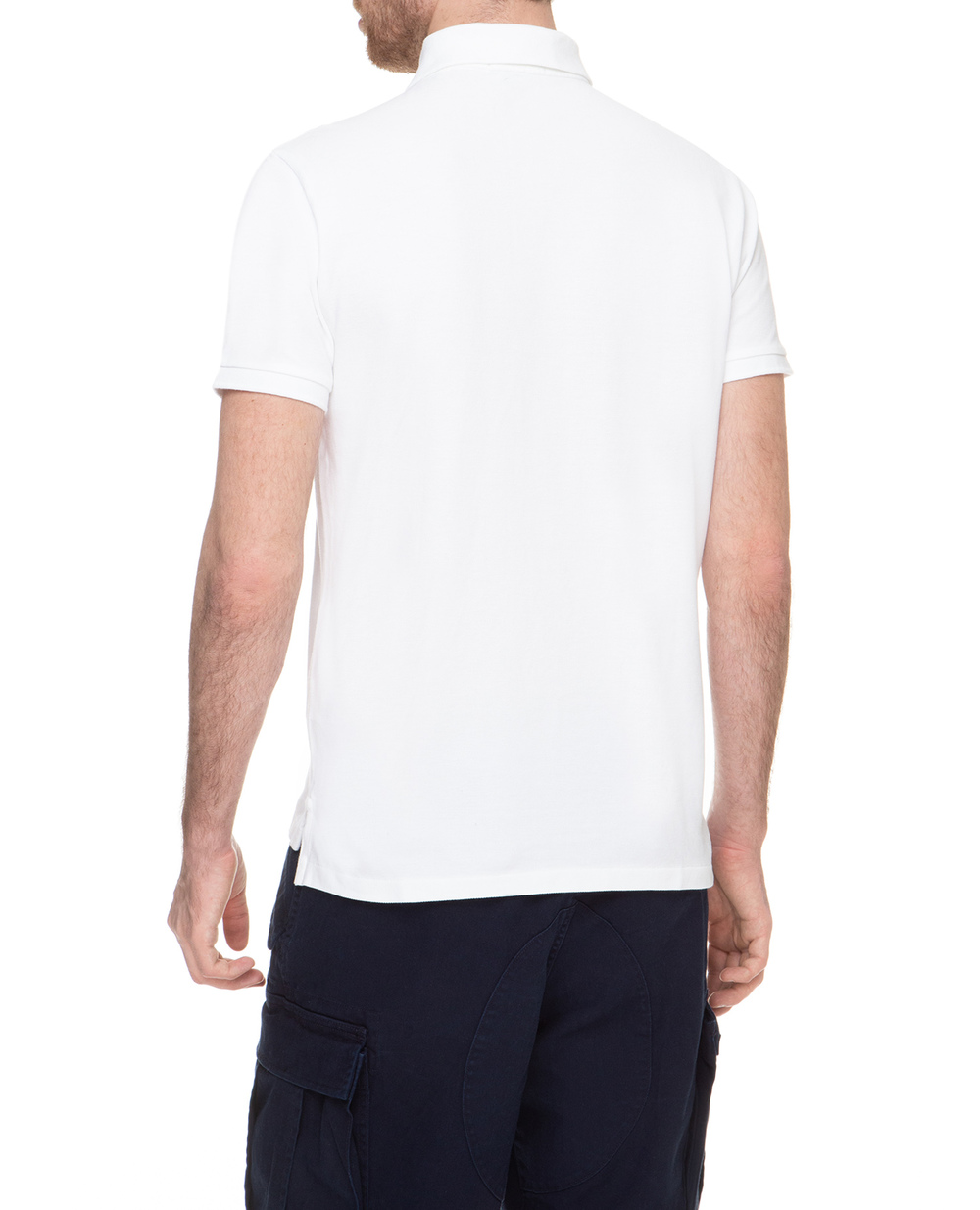 Поло Custom Slim Fit Polo Ralph Lauren 710792901001, білий колір • Купити в інтернет-магазині Kameron