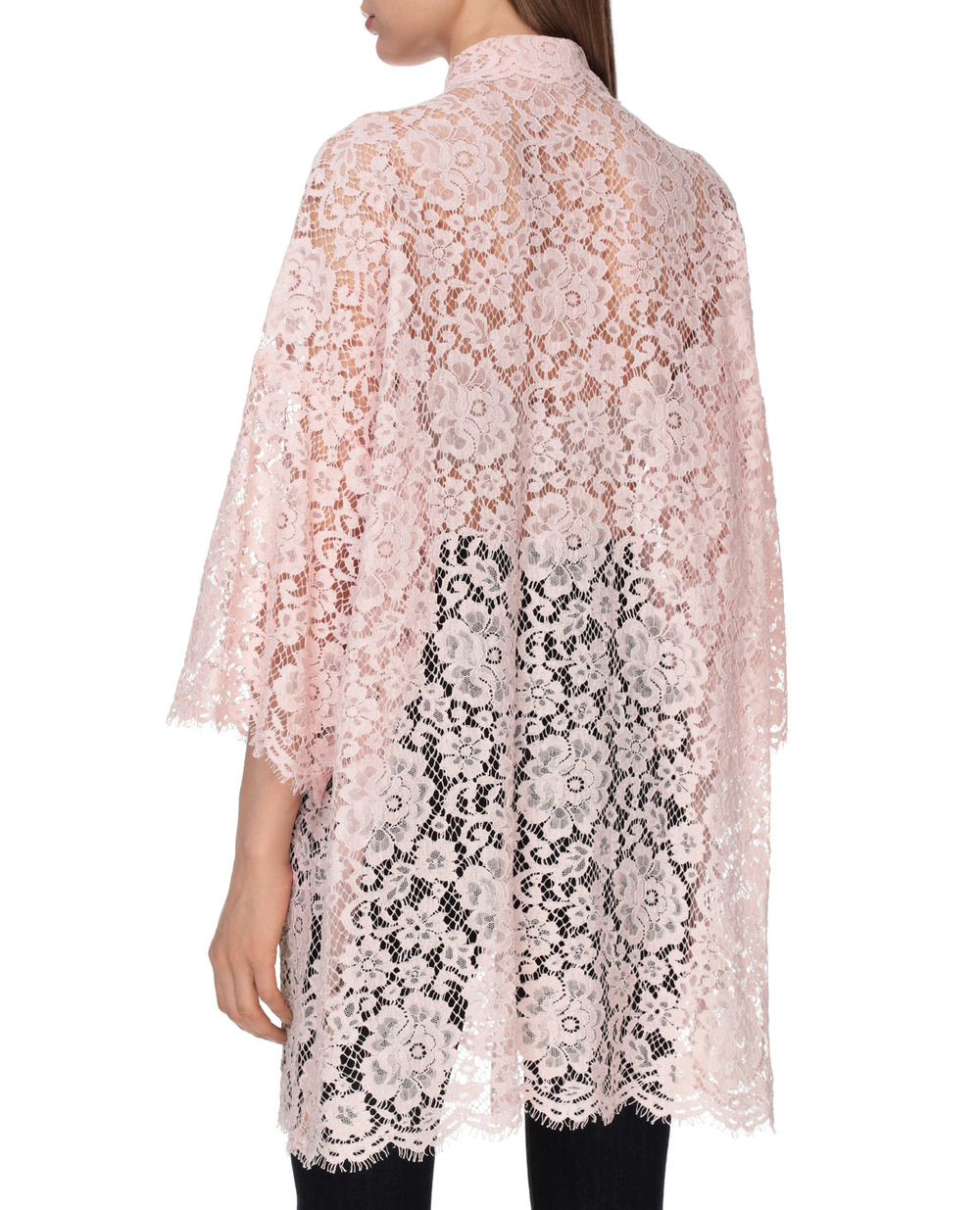 Мереживна блуза Dolce&Gabbana F5N68T-HLMEA, рожевий колір • Купити в інтернет-магазині Kameron