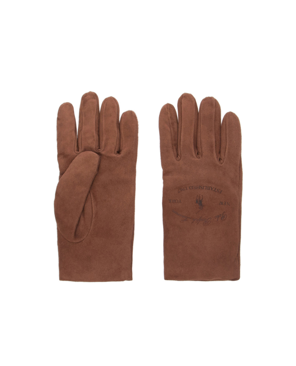 Замшевые перчатки Polo Ralph Lauren 455779098002, коричневый цвет • Купить в интернет-магазине Kameron