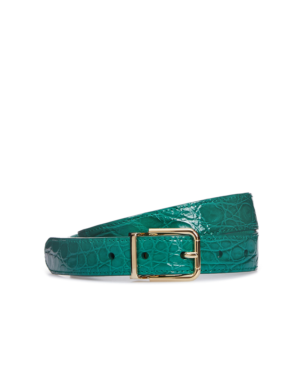 Кожаный ремень Dolce&Gabbana BE1351-A2V84, зеленый цвет • Купить в интернет-магазине Kameron