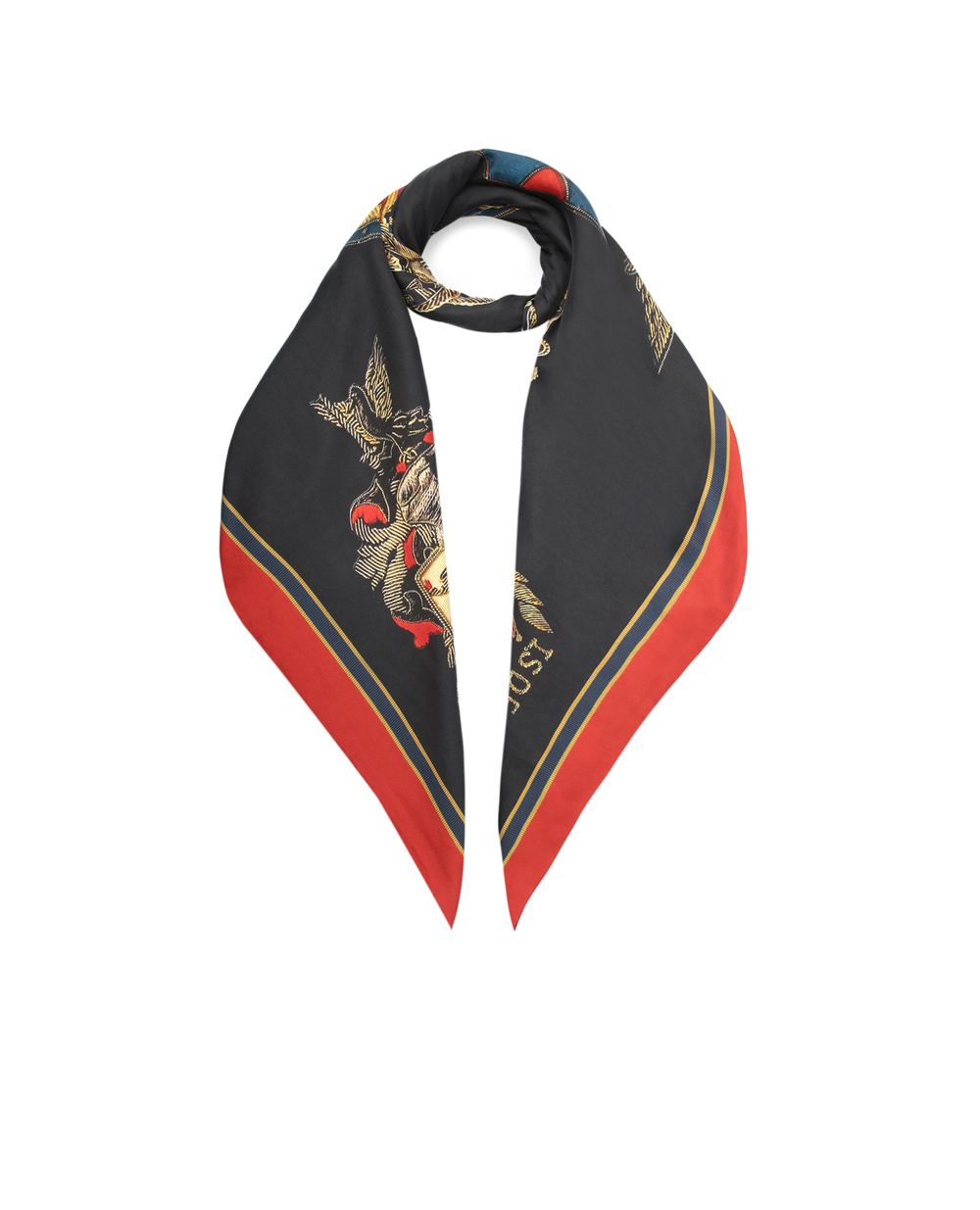 Шелковый платок Polo Ralph Lauren 455823303001, черный цвет • Купить в интернет-магазине Kameron