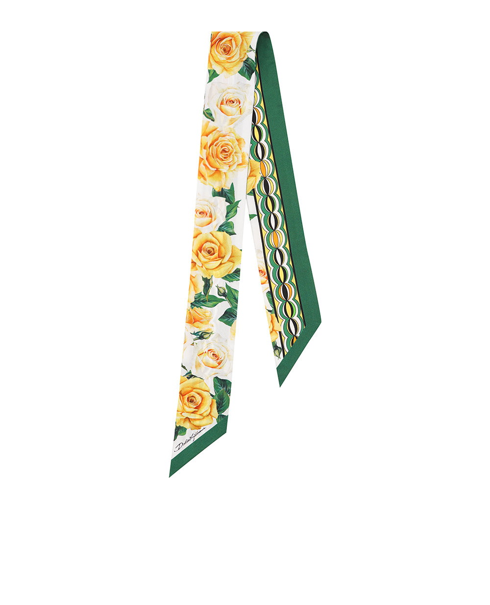 Шелковая повязка Dolce&Gabbana FS215A-GDB4P, зеленый цвет • Купить в интернет-магазине Kameron