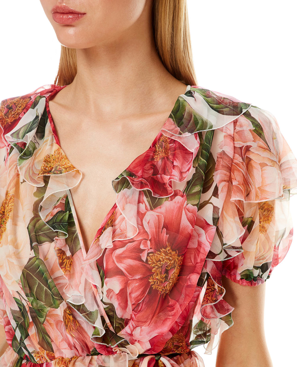 Шелковая блуза Dolce&Gabbana F5N40T-IS1E4, разноцветный цвет • Купить в интернет-магазине Kameron