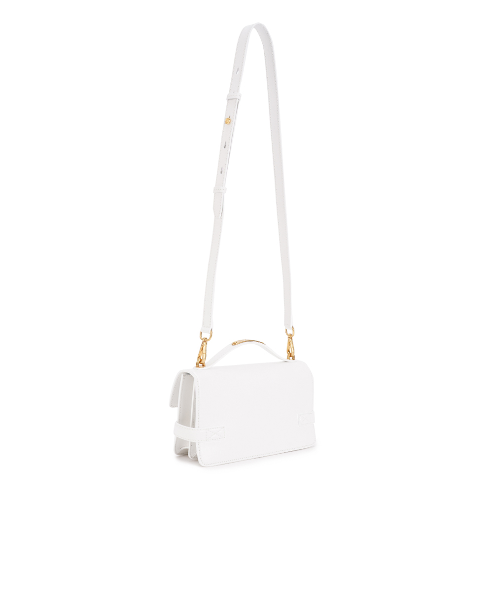 Шкіряна сумка B-Buzz Shoulder 24 Balmain CN0DA828LSLX, білий колір • Купити в інтернет-магазині Kameron