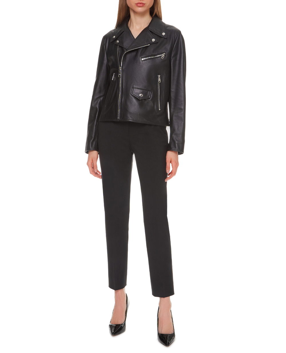 Кожаная куртка Dolce&Gabbana F9I25L-HULFY, черный цвет • Купить в интернет-магазине Kameron
