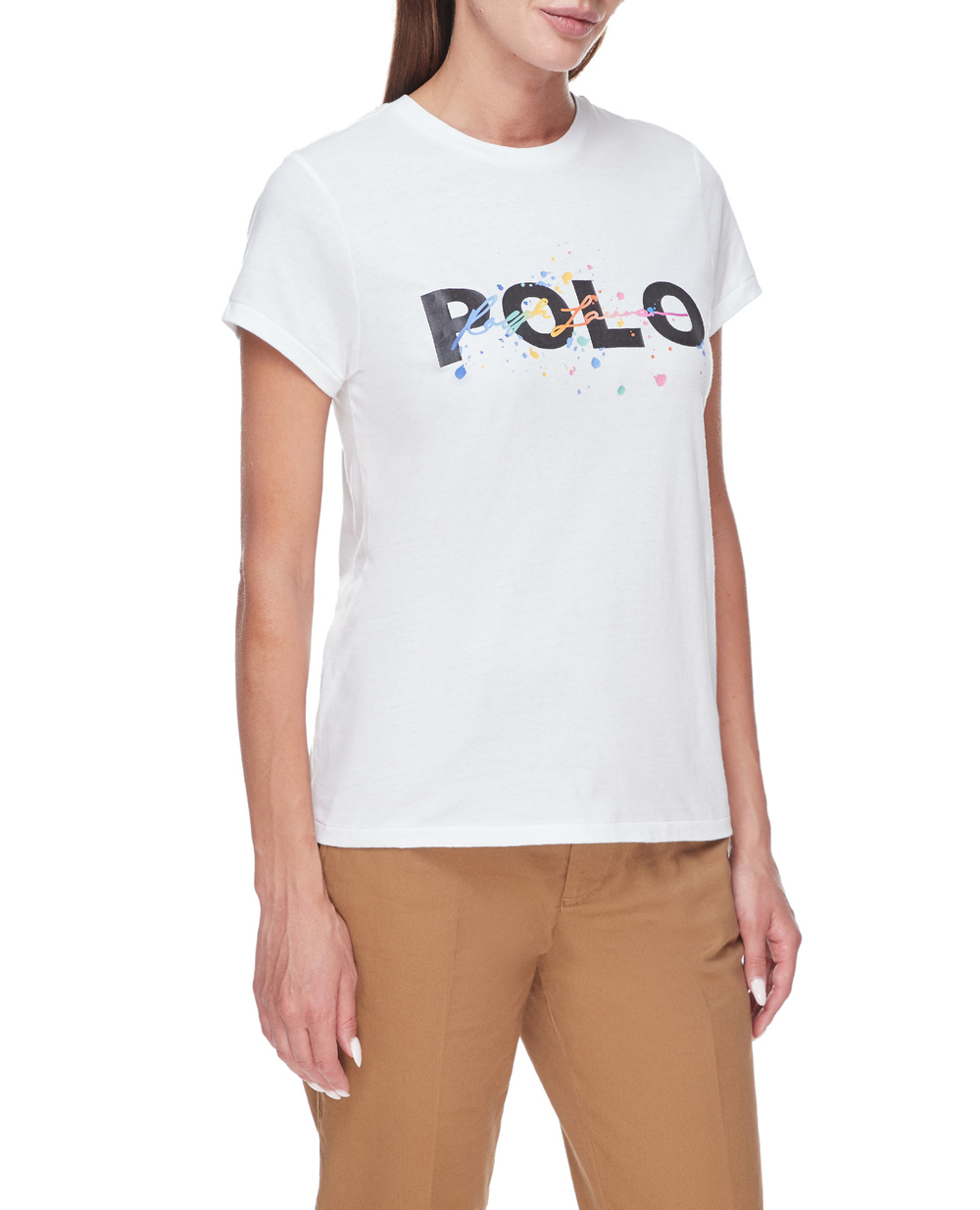 Футболка Polo Ralph Lauren 211857382001, белый цвет • Купить в интернет-магазине Kameron