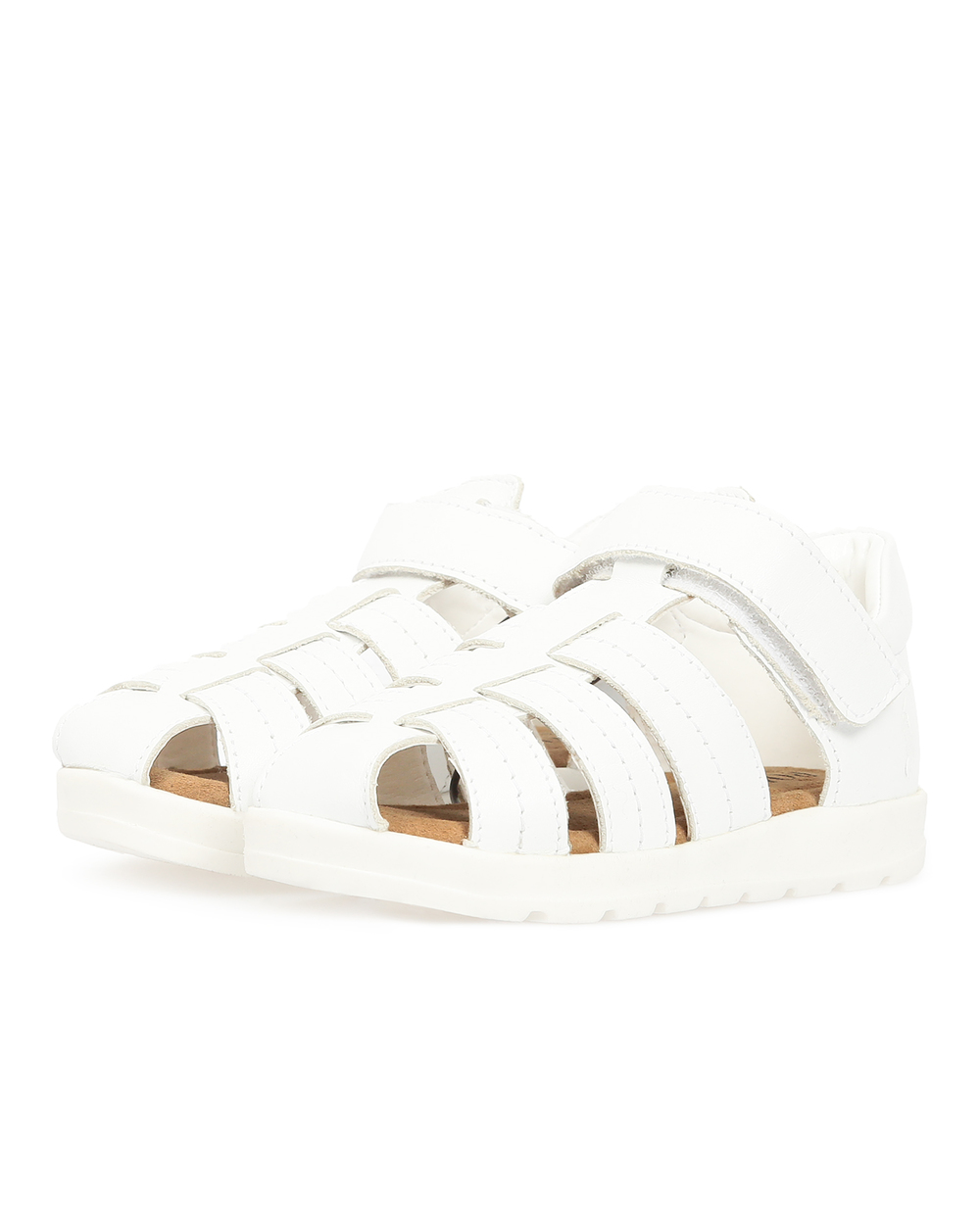 Кожаные сандалии Polo Ralph Lauren Kids RF100736-T, белый цвет • Купить в интернет-магазине Kameron