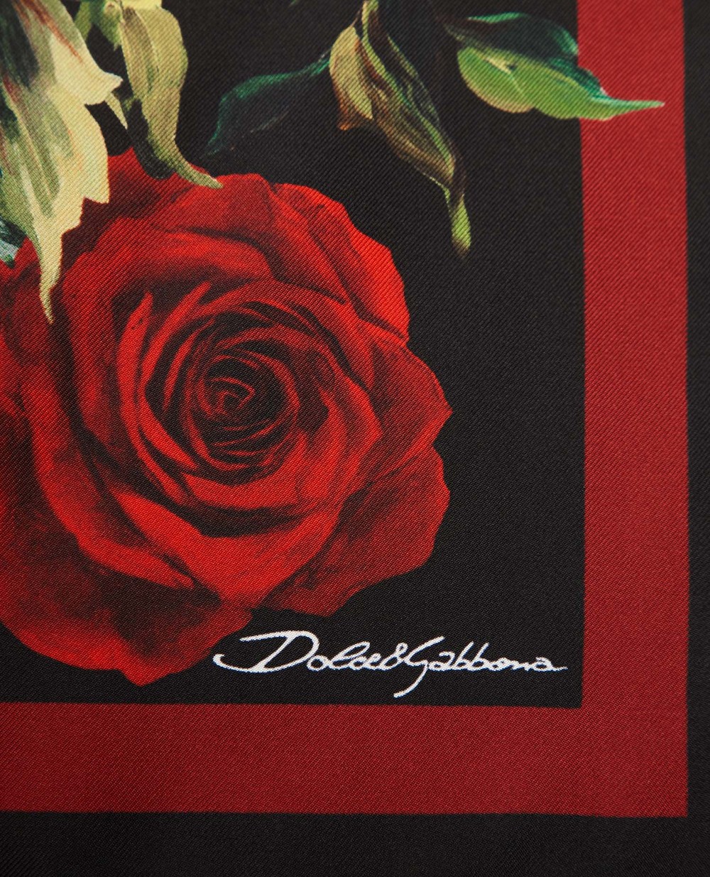шовкова хустинка Dolce&Gabbana FN093R-GDW16, чорний колір • Купити в інтернет-магазині Kameron
