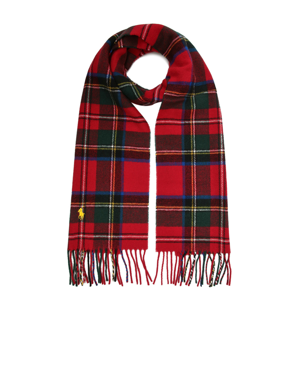 Шерстяной шарф Polo Ralph Lauren 449823788004, разноцветный цвет • Купить в интернет-магазине Kameron