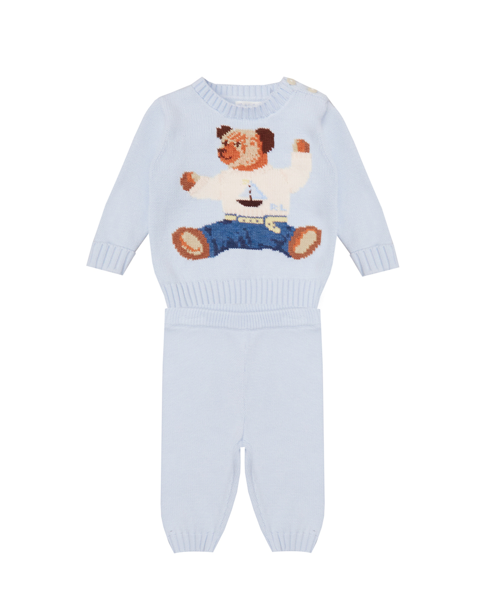 Костюм (свитер, брюки) Polo Ralph Lauren Kids 320835124001, голубой цвет • Купить в интернет-магазине Kameron