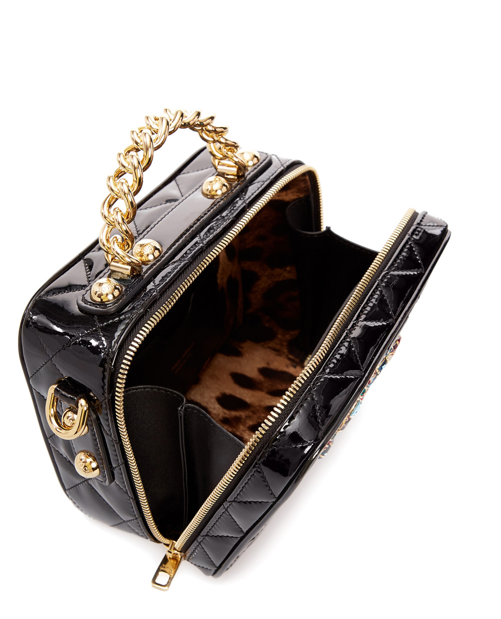 Шкіряна сумка 3.5 Dolce&Gabbana BB7092-AY065, чорний колір • Купити в інтернет-магазині Kameron