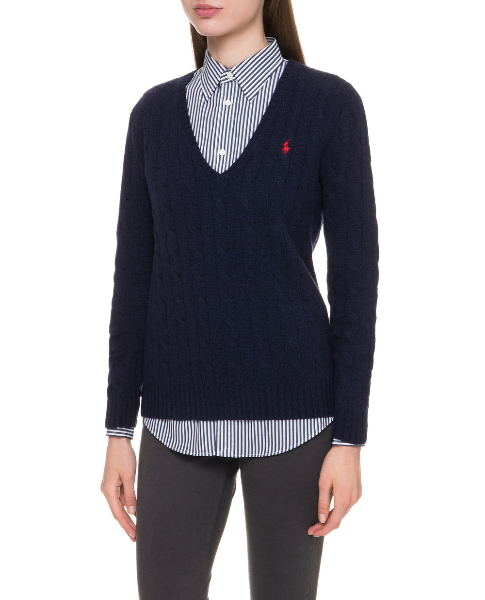 Шерстяной пуловер Polo Ralph Lauren 211508656009, синий цвет • Купить в интернет-магазине Kameron