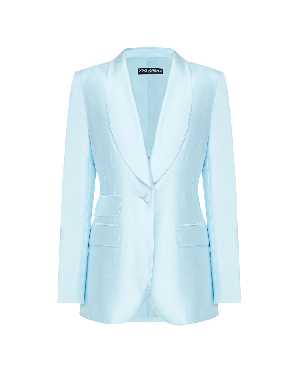Шелковый жакет Dolce&Gabbana F29FLT-FU1L5, голубой цвет • Купить в интернет-магазине Kameron
