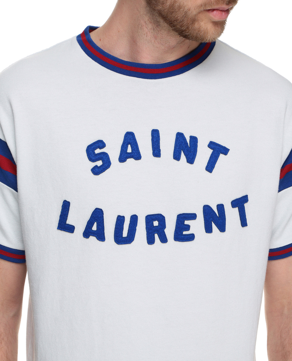 Футболка Saint Laurent 689402-Y36LO, білий колір • Купити в інтернет-магазині Kameron