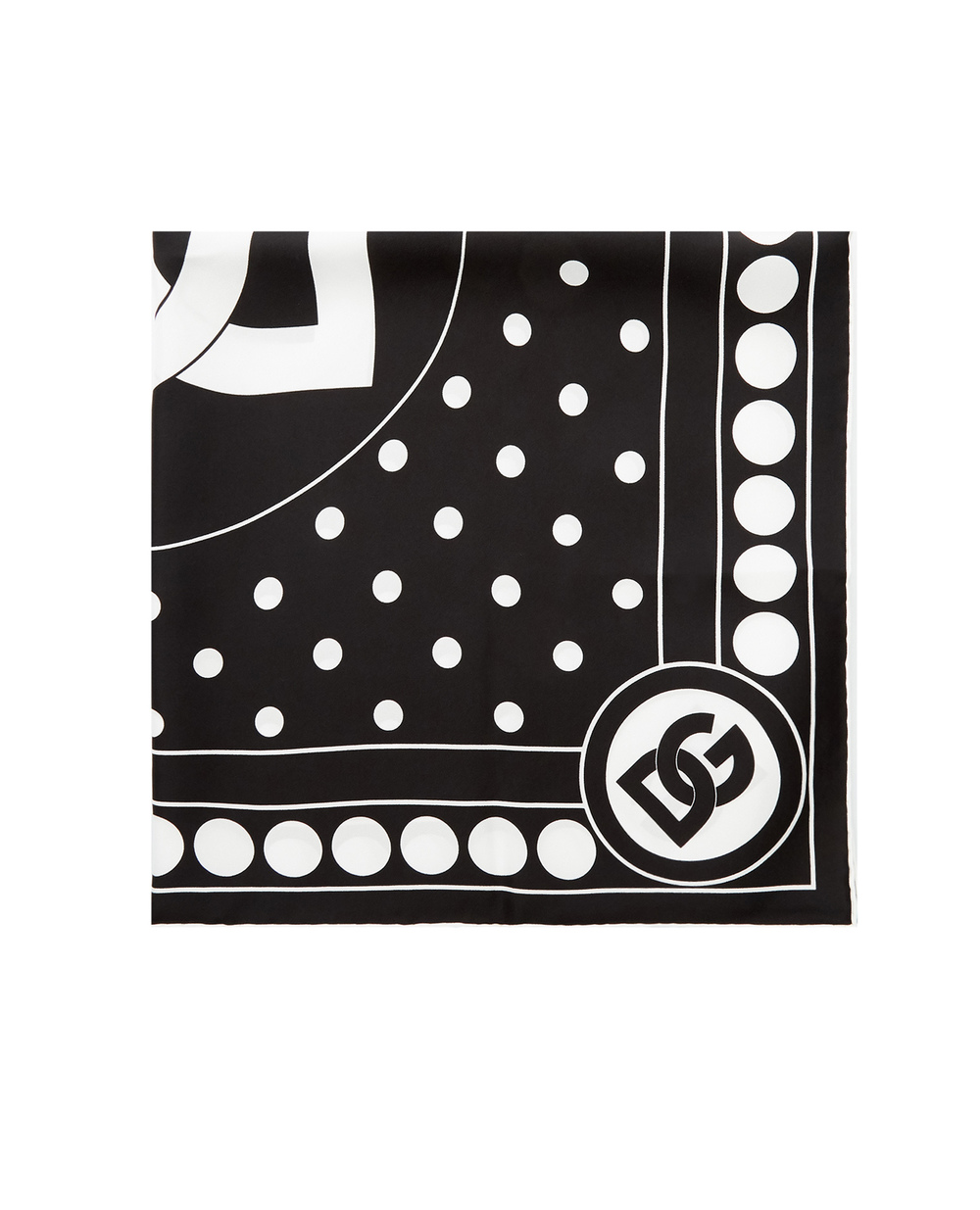 шовкова хустинка Dolce&Gabbana FN092R-G0TGA, чорний колір • Купити в інтернет-магазині Kameron