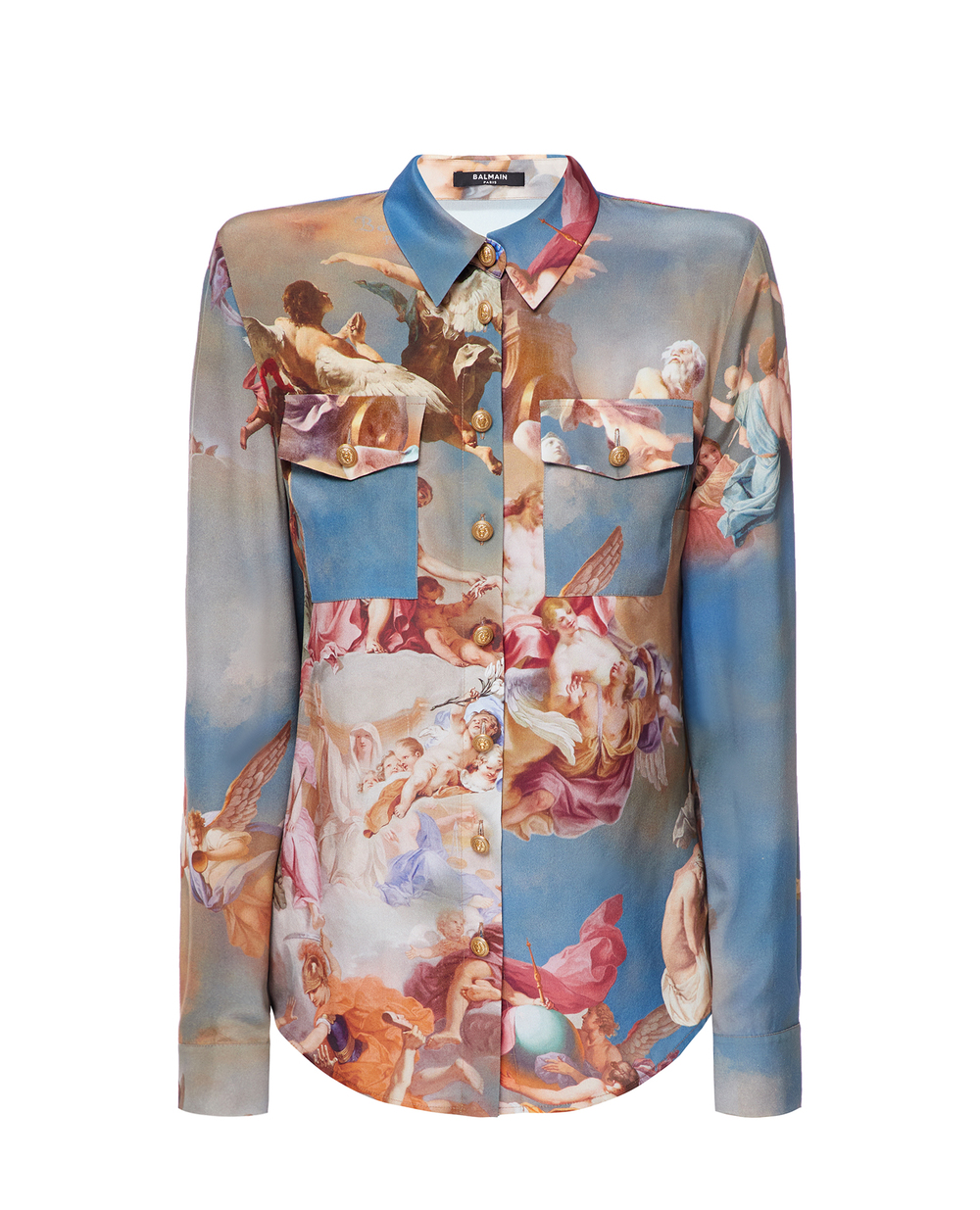 Шовкова блуза Balmain AF0HS050SC24, різнокольоровий колір • Купити в інтернет-магазині Kameron