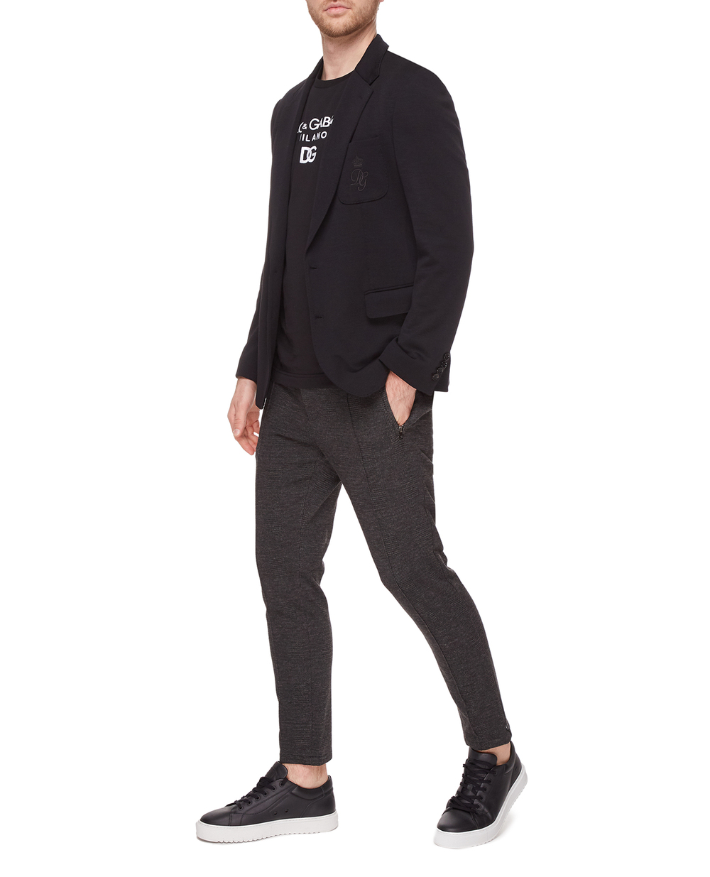  Вовняний піджак Dolce&Gabbana G2NF4Z-GEZ21, чорний колір • Купити в інтернет-магазині Kameron