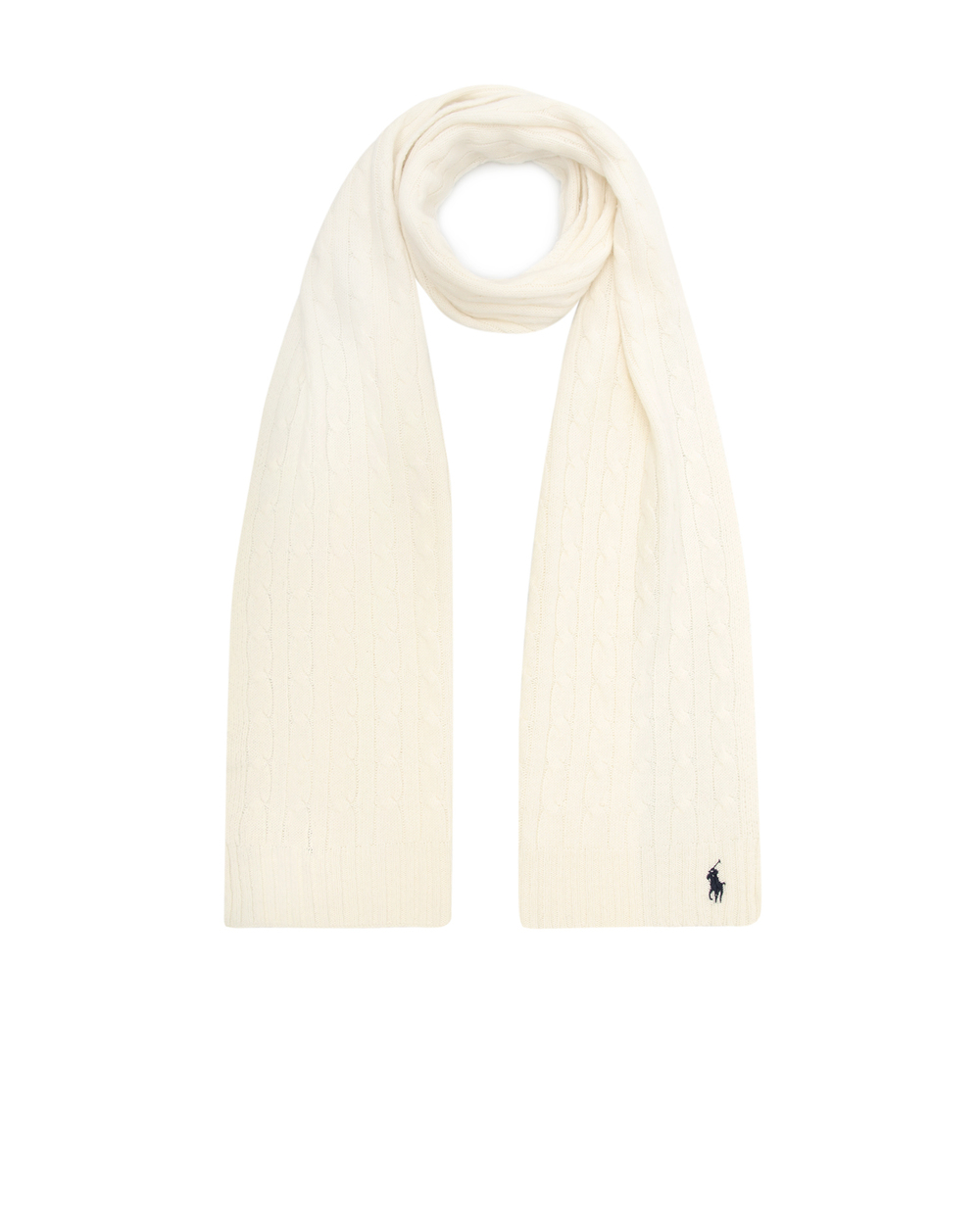 Вовняний шарф Polo Ralph Lauren 455823498002, білий колір • Купити в інтернет-магазині Kameron