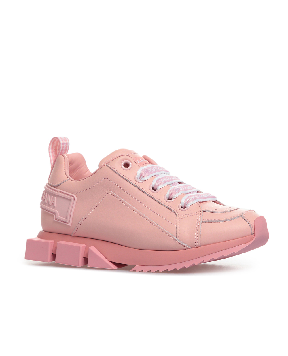 Кожаные кроссовки Dolce&Gabbana DA0711-A3444-M-S, розовый цвет • Купить в интернет-магазине Kameron