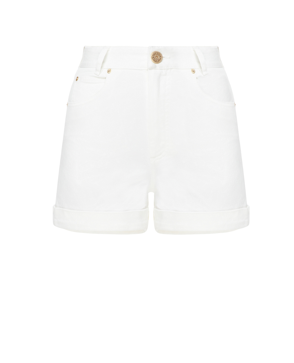 Джинсовые шорты Balmain AF1MA100DB69, белый цвет • Купить в интернет-магазине Kameron