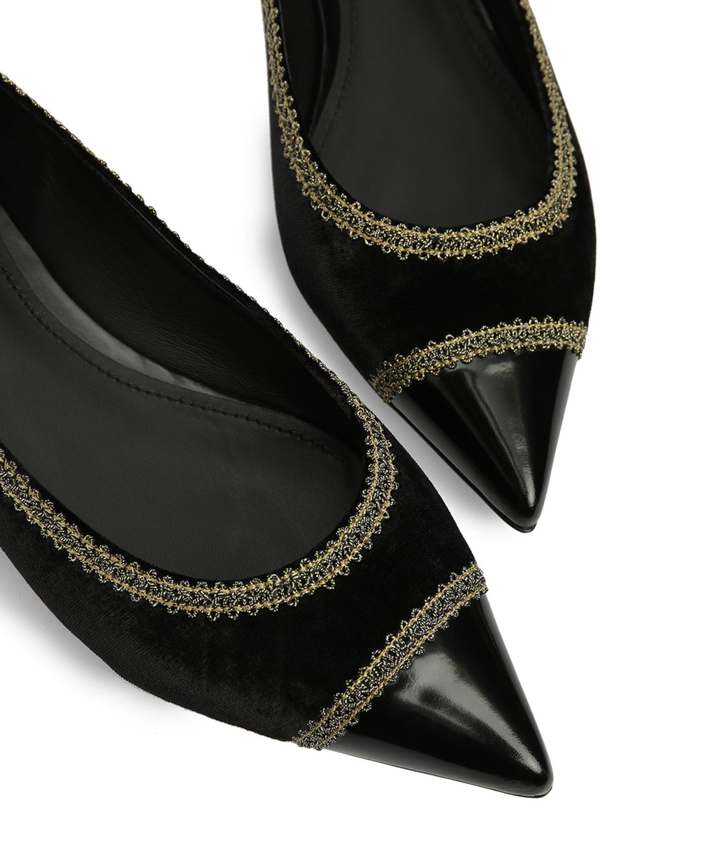 Бархатные балетки Bellucci Dolce&Gabbana CB0148-AA536, черный цвет • Купить в интернет-магазине Kameron