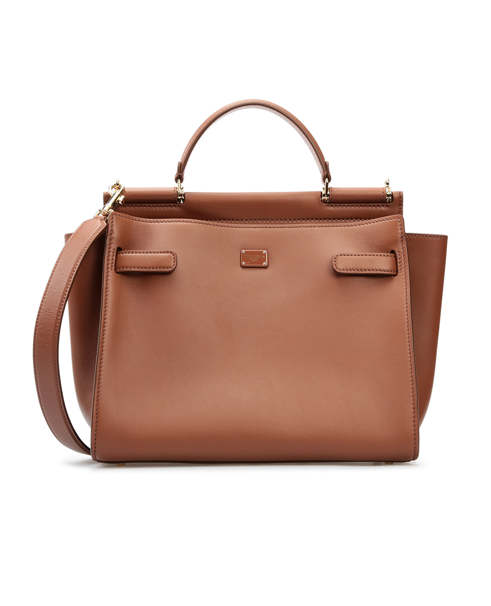 Кожаная сумка Sicily Dolce&Gabbana BB6891-AO041, коричневый цвет • Купить в интернет-магазине Kameron