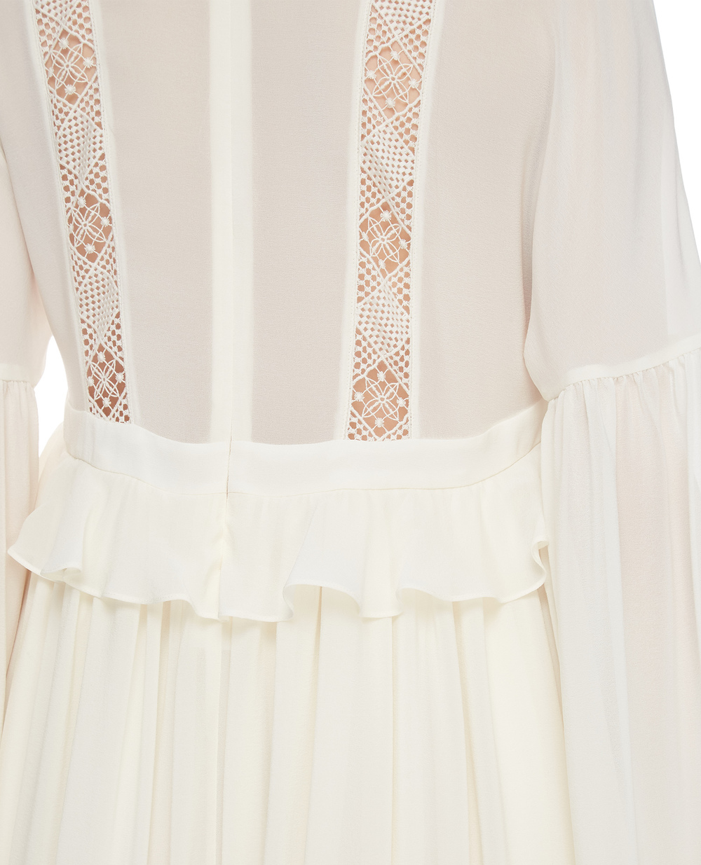 Шовкова сукня Saint Laurent 644222-Y3C07, білий колір • Купити в інтернет-магазині Kameron