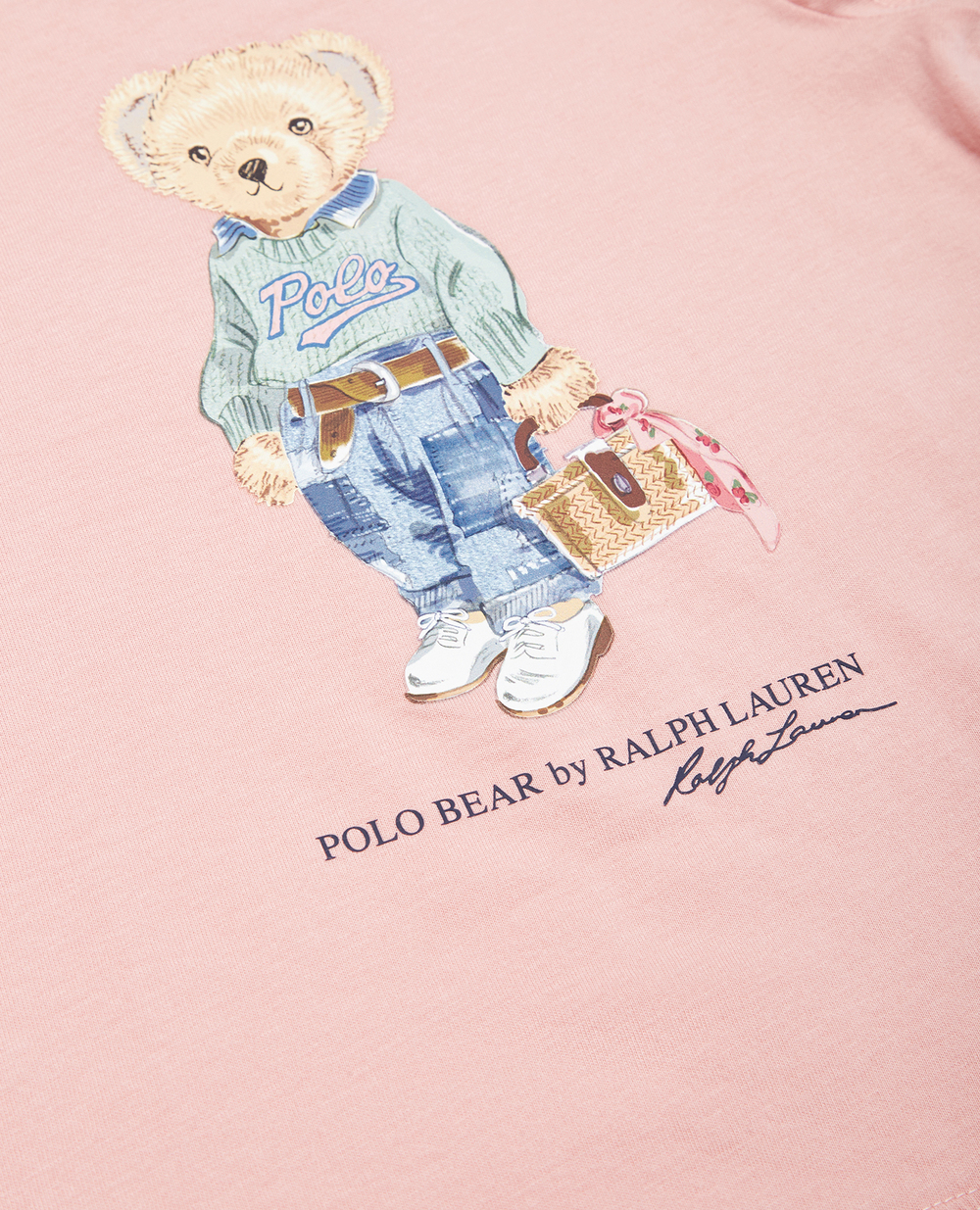 Детская футболка Polo Bear Polo Ralph Lauren Kids 310875408002, розовый цвет • Купить в интернет-магазине Kameron