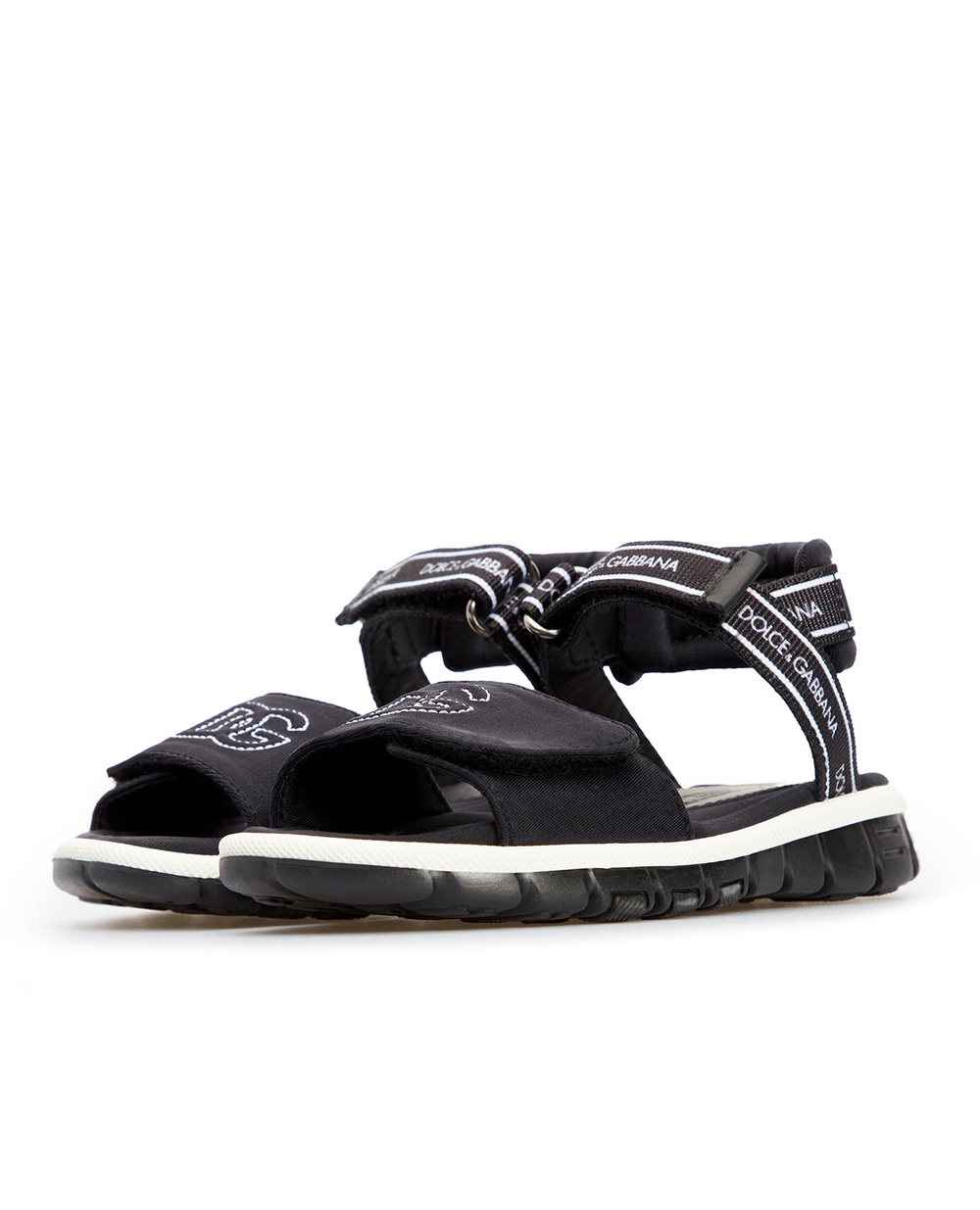 Дитячі сандалії Dolce&Gabbana Kids DL0068-AY233, чорний колір • Купити в інтернет-магазині Kameron