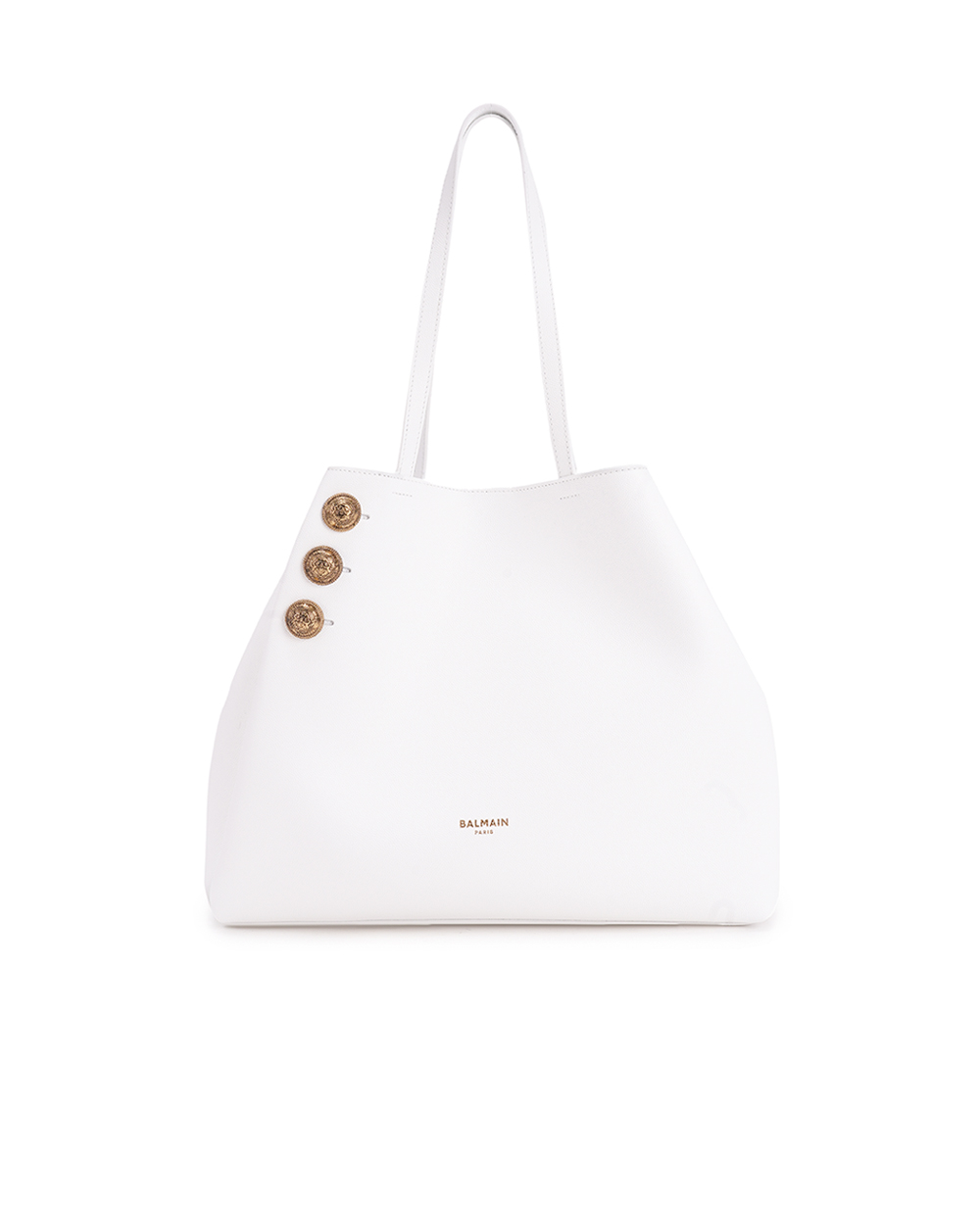 Кожаная сумка Embleme Balmain CN0FE836LGSR, белый цвет • Купить в интернет-магазине Kameron