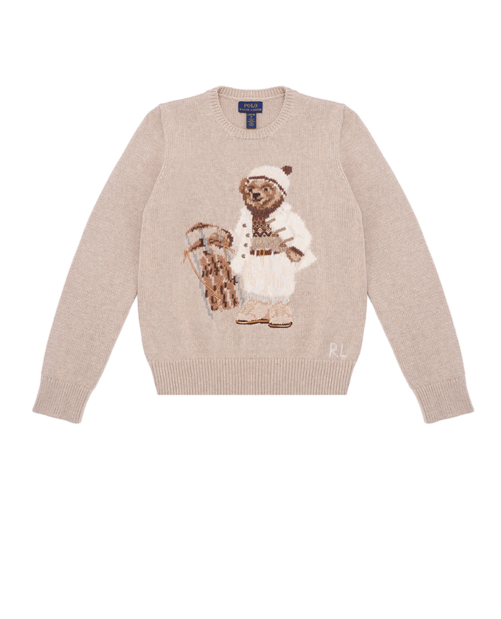 Детский джемпер хлопковый Polo Bear Polo Ralph Lauren Kids 313919958001, бежевый цвет • Купить в интернет-магазине Kameron