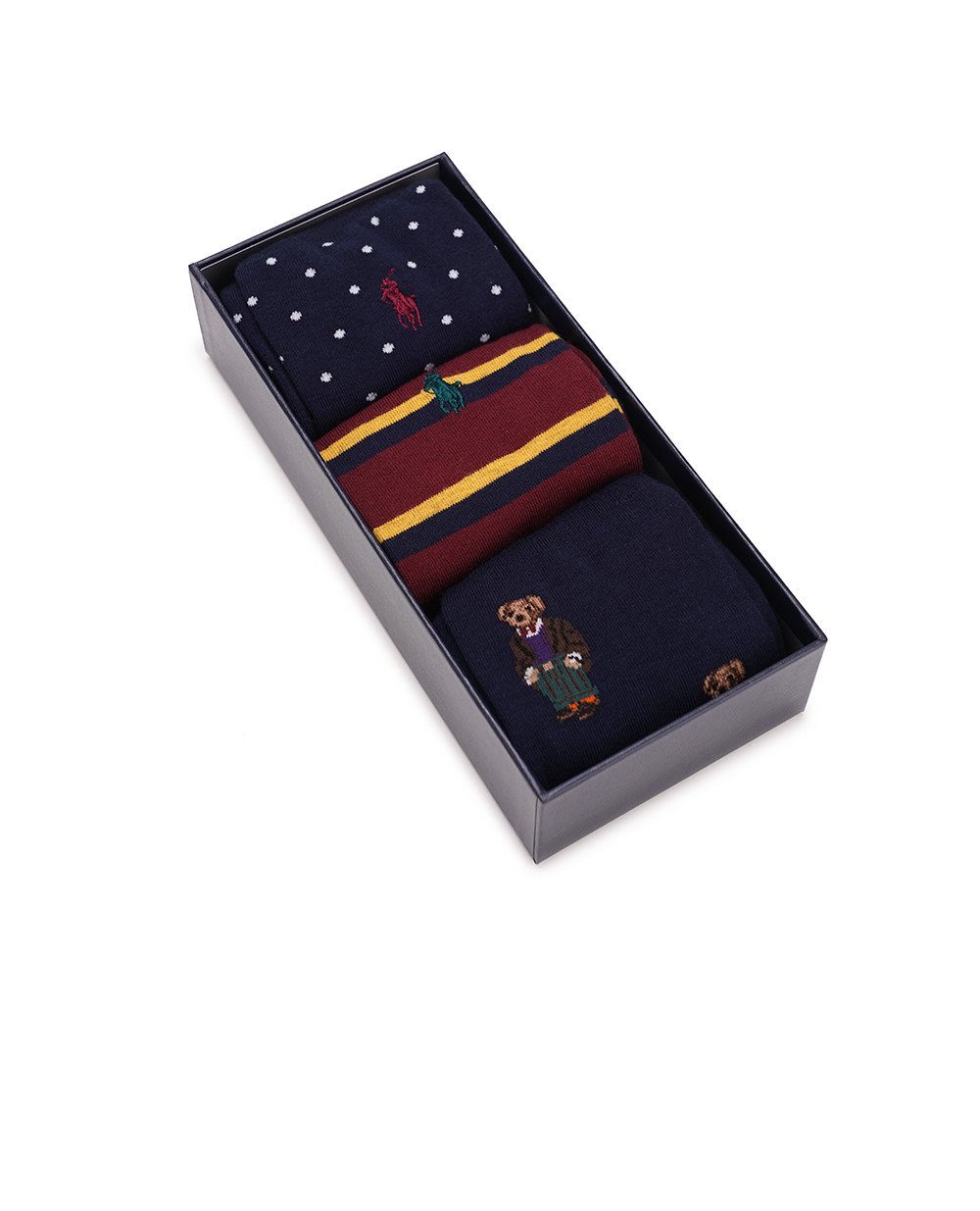 Шкарпетки Polo Bear (3 пари) Polo Ralph Lauren 449929121001, різнокольоровий колір • Купити в інтернет-магазині Kameron