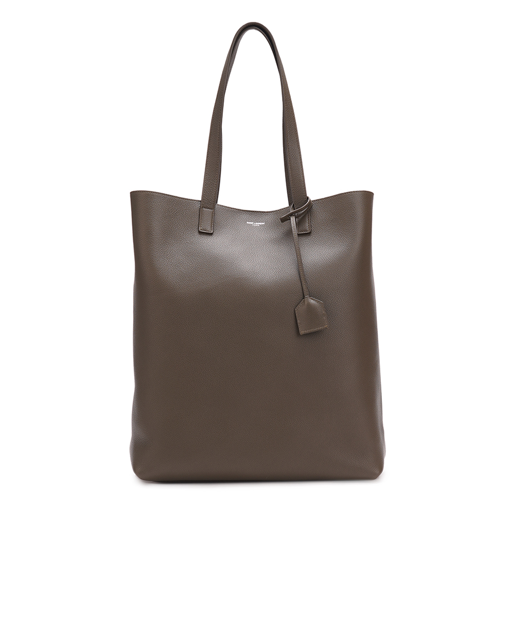 Кожаная сумка Shopping Bag Saint Laurent 676657-B680E, хаки цвет • Купить в интернет-магазине Kameron