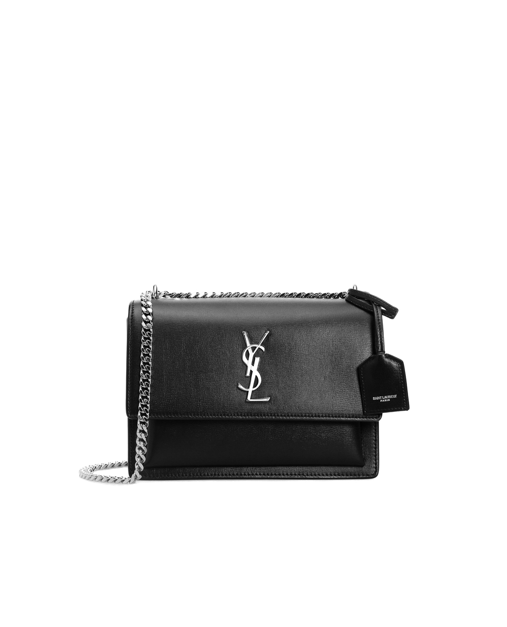 Кожаная сумка Sunset Medium Saint Laurent 442906-D420N-, черный цвет • Купить в интернет-магазине Kameron