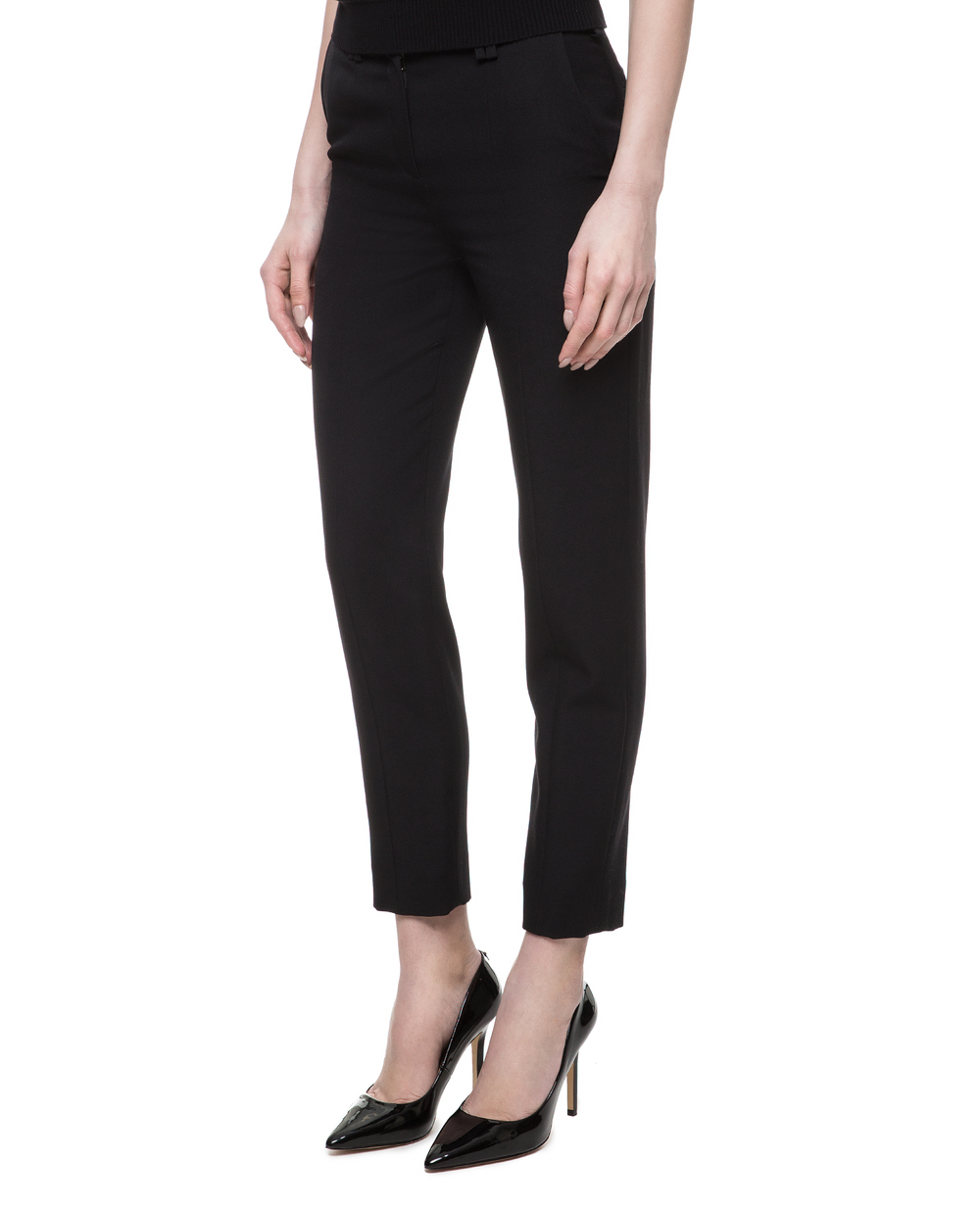 Вовняні штани Balmain SF05299167L, чорний колір • Купити в інтернет-магазині Kameron