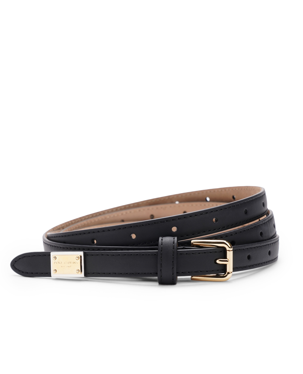 Кожаный ремень Dolce&Gabbana BE1611-A1065, черный цвет • Купить в интернет-магазине Kameron